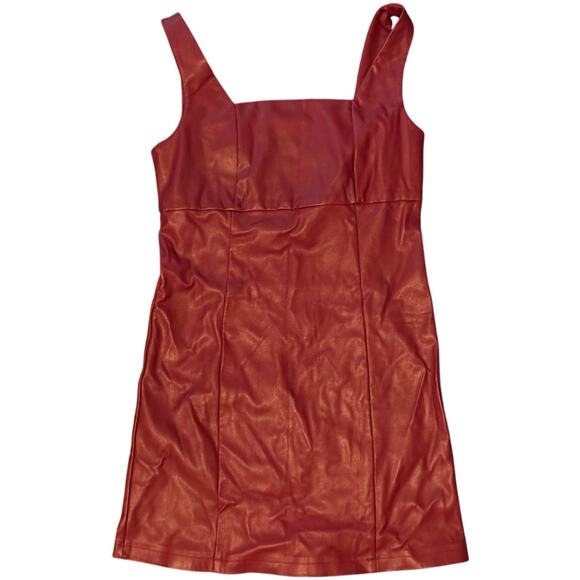 The Drop Women's Hank Vegan Leather Square Neck Mini Dress Adult Small NWT - Picture 1 of 3